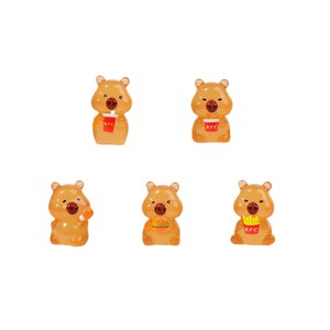 Llavero de Resina con Figura de Capibara de Dibujos Animados KFC, Adorno para el Hogar, Set de Joyería Artística DIY - Product Image 2