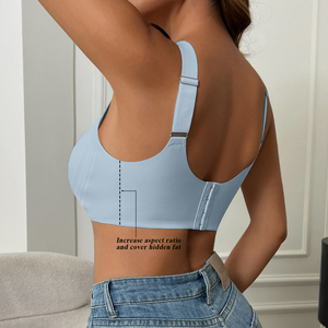 <span class=keywords><strong>Reggiseno</strong></span> senza cuciture di alta qualità senza cuciture imbottitura traspirante spalline larghe regolabili traspirante elastico Push up <span class=keywords><strong>reggiseno</strong></span> sportivo da donna - Product Image 5