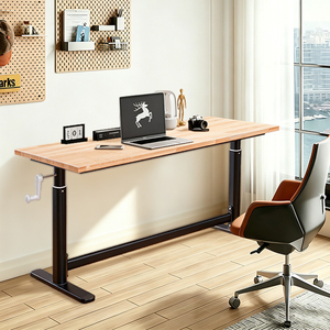 Escritorio <span class=keywords><strong>de</strong></span> Pie con <span class=keywords><strong>Altura</strong></span> Ajustable Manualmente y Diseño Personalizado; el Último Modelo <span class=keywords><strong>de</strong></span> <span class=keywords><strong>Banco</strong></span> <span class=keywords><strong>de</strong></span> <span class=keywords><strong>Trabajo</strong></span> <span class=keywords><strong>de</strong></span> Madera Maciza con Manivela - Product Image 1