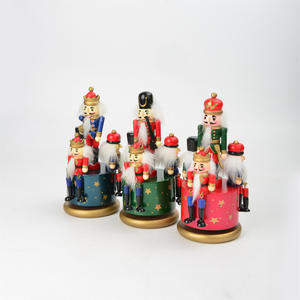 Boîte à <span class=keywords><strong>musique</strong></span> en bois de 20 cm avec manivelle, casse-noisette rotatif en MDF, décoration de Noël, artisanat, cadeaux de Nouvel An, cadeaux d'anniversaire, marionnettes pour enfants, maison - Product Image 2