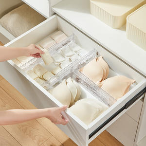 Estante de almacenamiento extensible antideslizante TPR, cajón de sujetalibros para el hogar, Partición de almacenamiento, plástico de inyección de aluminio para armario, hogar - Product Image 4