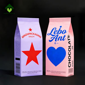 Sac à fond <span class=keywords><strong>plat</strong></span> en feuille d'aluminium personnalisé pochette à café debout refermable et durable à fermeture éclair fond <span class=keywords><strong>plat</strong></span> - Product Image 1