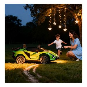 Auto Eléctrico para Niños de 4 Ruedas con Doble Motor, Conducción Estable, Construcción de Plástico, Reproductor de Música MP3, Aceleración Suave - Product Image 5