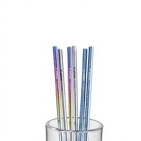 Paille en titane pur réutilisable à pointe plate, écologique et portable, pour thé au lait, café, usage extérieur et domestique