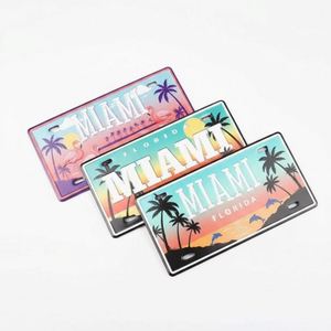Imán de nevera con placa de matrícula metálica de recuerdo de viaje, nombre de ciudad personalizado, venta al por mayor para tiendas de regalos - Product Image 4
