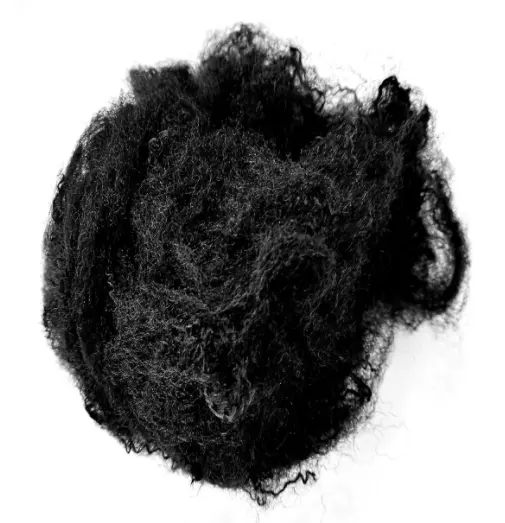 Virgin / Recycled Black Flame Retardant Pet Polyester Staple Fiber for Textile Polyester Fiber Manufacturers and Suppliers