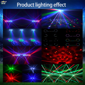 Sistema di Illuminazione Portatile, Luci <span class=keywords><strong>Radio</strong></span> 8in1, Lampada con Supporto, Attrezzatura Professionale LED con Effetto Fascio Luminoso, Barra Par per DJ e Palcoscenico con Supporto - Product Image 3