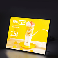 A1/A2/A3 Boîte à lumière LED mince en aluminium personnalisée Affichage rectangle ultra-mince pour la publicité sur panneau de menu d'affiche