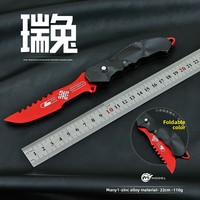 Arena Breakout Game Animal Theme Rui Rabbit Weapons Model Alloy Crafts Ornaments Bouncing Edition 22CM Toy Knifes