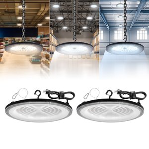 Projecteur LED UFO Industriel 160W 200W 240W IP65 6000K en Aluminium <span class=keywords><strong>pour</strong></span> Entrepôt, Usine, <span class=keywords><strong>Garage</strong></span>, Plafond Intérieur - Stock USA - Product Image 1
