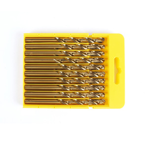 Jeu de forets hélicoïdaux Botian, 10 pièces, finition dorée, tige droite, pour perçage du métal - Product Image 1