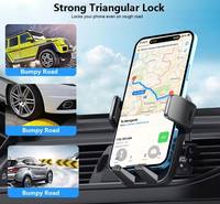 Support de téléphone pour voiture, clip de ventilation, rotation à 360 degrés, pince réglable, support de téléphone portable, accessoires intérieurs de voiture
