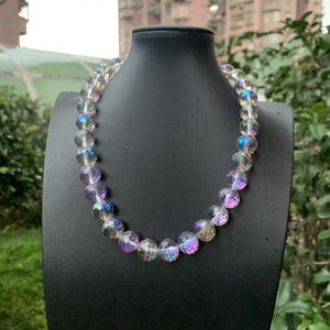 Collar de cuentas de cristal de Color neón maravilloso, collar con colgante de caracola púrpura, collar de corazón de circón de estilo marino, oro de 18 quilates, en color neón, para mujer - Product Image 5