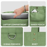 Sac de courses réutilisable, sacs à main de luxe pour femmes, grand sac fourre-tout en toile pour femmes, sac polyvalent avec poches et compartiment pour ordinateur portable
