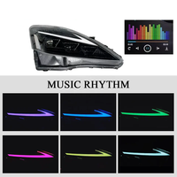 Lampu mobil kuno dengan Led penuh animasi Starter UP lampu depan RGB untuk Lexus IS250 IS350 ISF IS300 IS400 2006-2012