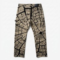 Pantalones de Trabajo DiZNEW para Hombre, Estilo Carpenter, con Múltiples Bolsillos, Presilla para Martillo y Estampado de Textura Rugosa, Corte Recto, Estilo Gorpcore
