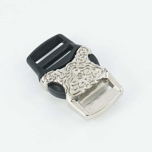 Hebilla metálica estilo chino de 10 mm de diámetro interior, marco de aleación de zinc en plata y oro claro para cinturones, bolsos y mochilas. - Product Image 3