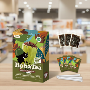 Perles de Matcha Comestibles Chewy Pearls Boba – Boîte de Desserts Instantanés – Kit de Garnitures – Conservation à Température Ambiante – Lot de 3 – Pour les Boutiques de Boissons - Product Image 5