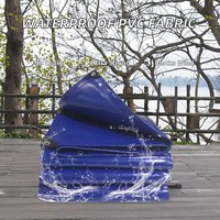 Terpal Kain PVC Lapis Berkualitas Tinggi 550g 600g 650g Tahan Air dan Angin untuk Penutup Truk, Tenda Atap