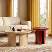 Vente en gros usine : Lot de 2 tables basses pour salon, style nordique minimaliste, idéal appartements, livraison rapide, mobilier de maison