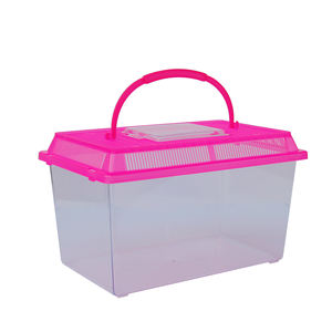 슈퍼 화이트 금붕어 투명 거북이 탱크 플라스틱 물고기 탱크 대형 휴대용 수족관 뚜껑 애완 동물 파충류 상자 - Product Image 4