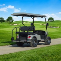 Voiturette de golf électrique tout-terrain haute puissance 3-4 places avec sièges réglables, batterie au lithium 48V/60V/72V, frein à disque avant/frein à tambour arrière