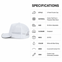 Gorra Trucker Deportiva Personalizada Transpirable de Malla Oxford Ajustable Impermeable para Deportes al Aire Libre, Pesca y Ciclismo con Letras