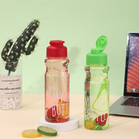 Bouteilles en plastique pliables portables, bouteille d'eau de sport de plein air pour un usage quotidien, publicité portable en gros