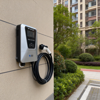 Pengisi Daya Dinding AC EV 21KW Tipe 2 220V IP54 Kabel 5m untuk Mobil Energi Baru di Tempat Parkir Komersial, Performa Tinggi untuk Luar Ruangan