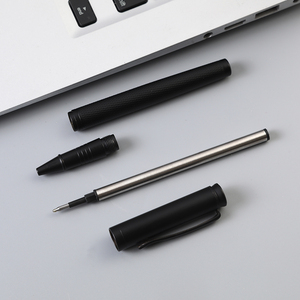 2026 Lüks İş Hediyesi Dolma Kalem Tamamen Mat Siyah Roller Kalem Yüksek Kaliteli Çevirmeli Metal Tükenmez Kalem Özel Logo ile - Product Image 6