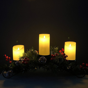 Decoración navideña Portavelas estilo navideño para Adviento de Navidad - Product Image 3