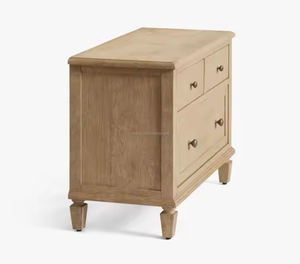Nuovo arrivo: mobili moderni in legno massello americano-comodino in rovere con tre cassetti e tre cassetti <span class=keywords><strong>accanto</strong></span> al tavolo con 3 cassetti - Product Image 3