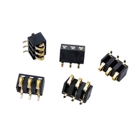 Connecteur de batterie au lithium à compression par ressort, pas de 2,5 mm, à montage en surface, borne métallique à refusion pour chargeur d'alimentation et interphone
