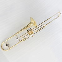 Trombone à pistons de haute qualité, tonalité Si bémol, laqué clair