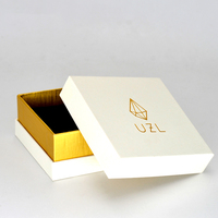 Boîte cadeau de luxe personnalisée en carton rigide avec couvercle et base, estampage à chaud or, gaufrage et pelliculage mat pour la vente en gros
