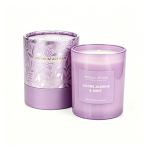Premium Metallic Rigid Cardboard <b>Round</b> Cylinder <b>Box</b> for Scented Candle Aromatherapy Packaging Custom Logo Manufacturer - Product Image 4