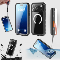 Étui étanche magnétique sous-marin IP68 pour iPhone 17 Pro Max Air 16 Plus 15 Pro 360 étui antichoc complet avec lanière