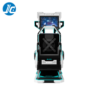 JC VR 360 degré 9D simulateur de cinéma équipement attrayant extérieur jeu Machine avion mouvement chaise métal fibre de verre aluminium