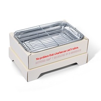 Barbecue jetable sans fumée en céramique, portable, antirouille, pour le camping en plein air