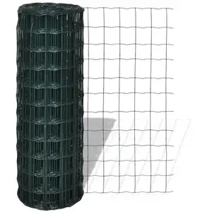 欧洲花园围栏铁丝网庭院软围栏1.6/2.1毫米聚氯乙烯涂层电焊网卷园艺织物格栅