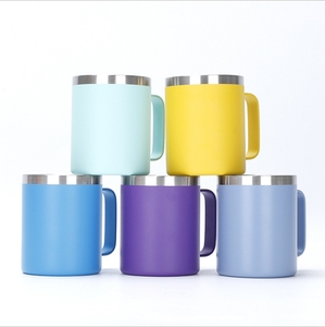 Nueva <span class=keywords><strong>taza</strong></span> de café aislada de acero inoxidable de doble pared de 12 oz y 14 oz <span class=keywords><strong>con</strong></span> asa de tapas Color en stock <span class=keywords><strong>Precio</strong></span> barato - Product Image 2