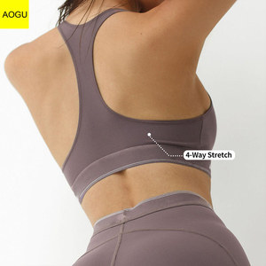 <span class=keywords><strong>Reggiseno</strong></span> Sportivo da Donna Personalizzabile con LOGO, <span class=keywords><strong>Fascia</strong></span> Elastica ad Alto Impatto, Modello Racer Back per Yoga - Product Image 4