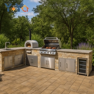 Cuisine extérieure de luxe personnalisée pour jardin/piscine, étanche, en acier inoxydable 304, ensemble extérieur avec réfrigérateur, nouveau produit 074 Versat - Product Image 3