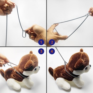 Chaîne de serpent collier étrangleur pour chien en acier inoxydable chiot animal de compagnie spectacle métal Slip collier ras du cou chaîne formation marche pour <span class=keywords><strong>bouledogue</strong></span> français - Product Image 6