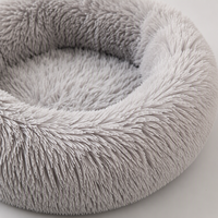 YAOYUE Nid rond en peluche longue pour animaux de compagnie, lit pour chien et chat, coussin doux, chaud et confortable, 40-100 cm