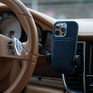 Premium Genuine Leather RFID Blocking Business Card Holder <b>Phone</b> Wallet Case for - Product Image 4