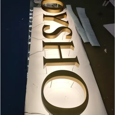 Letras iluminadas personalizadas para áreas externas, letras de led, logotipo de canal com iluminação traseira 3d, sinal dianteiro, logotipo para decoração