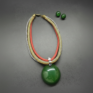 Nouveau Luxe Arrivée Style Bohème Résine Perles Tissé Pendentif Coeur Collier Perles Collier Miyuki Perles Fil Collier pour Femmes - Product Image 1