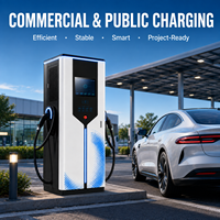 Borne de recharge rapide DC pour véhicules électriques, 60-400 kW, à poser au sol, double connecteur, OCPP 1.6/2.0, station de charge commerciale, OEM ODM