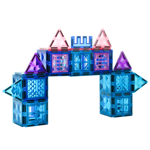 Juego de Bloques de Construcción Magnéticos de <span class=keywords><strong>Castillo</strong></span> Congelado Creativo para Niños - Juguete Educativo de 100 Piezas con Escenas de Juego en 3D - Product Image 6